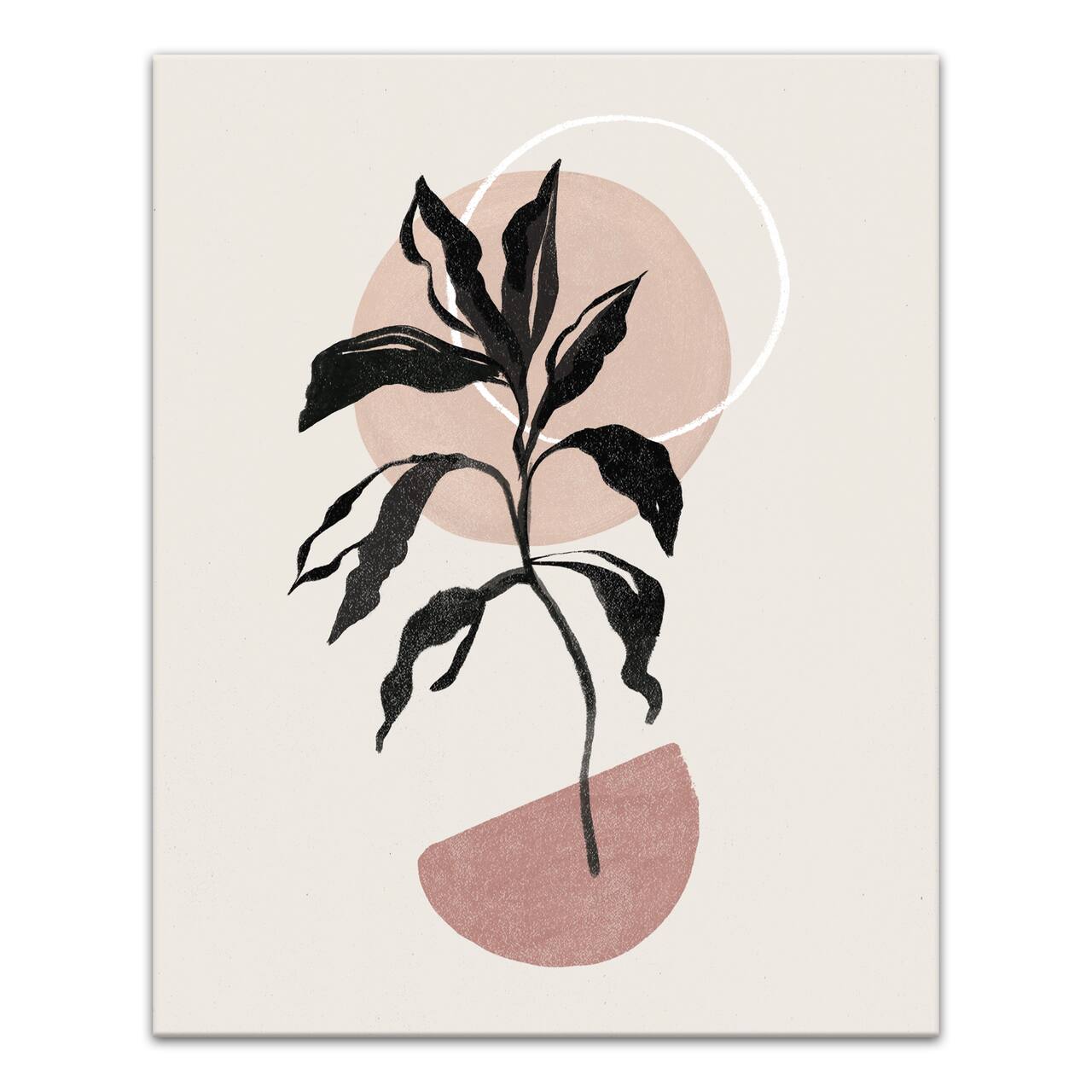 Abstract Boho BoBrownical 24" x 30" Canvas Wall Art